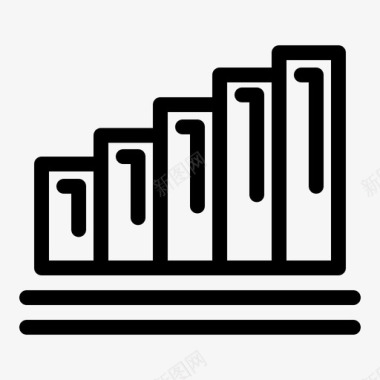 财务经营分析分析条形图业务图标图标