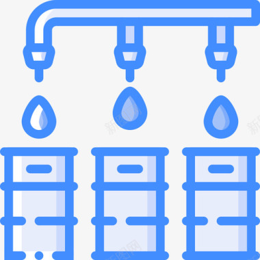蓝色水桶桶蒸馏和酿造4蓝色图标图标