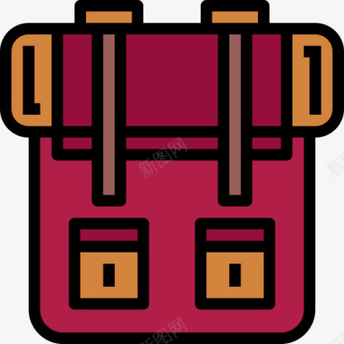 背包客背包背包客3线性颜色图标图标