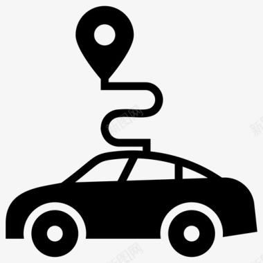 汽车导航汽车定位汽车地图销图标图标