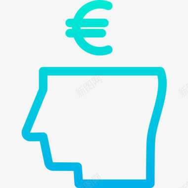 火焰欧元图标欧元商业241梯度图标图标