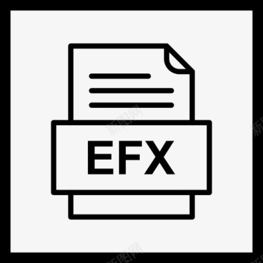 RAW文件格式efx文件文档图标文件类型格式图标