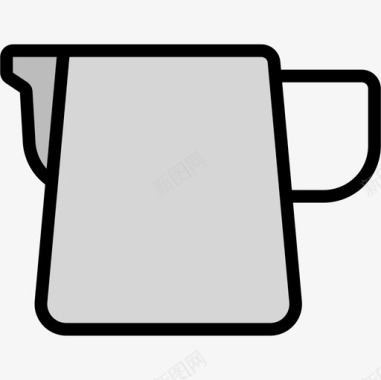 牛奶罐咖啡店业务2线性颜色图标图标