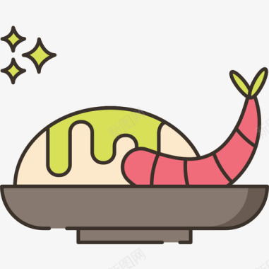 咖喱饭食品饮料6原色图标图标