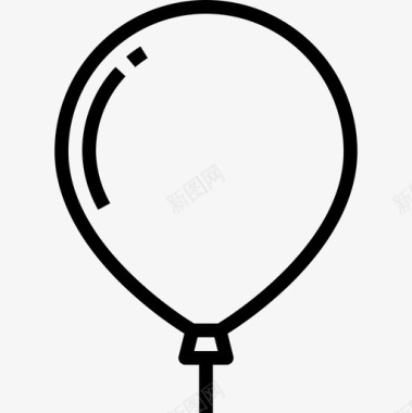 小气球气球游乐园34直线图标图标