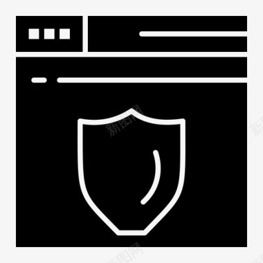 公共标识安全网络安全屏蔽图标图标