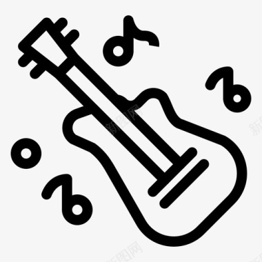 吉他乐器音乐图标图标