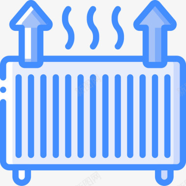 散热器暖气4蓝色图标图标