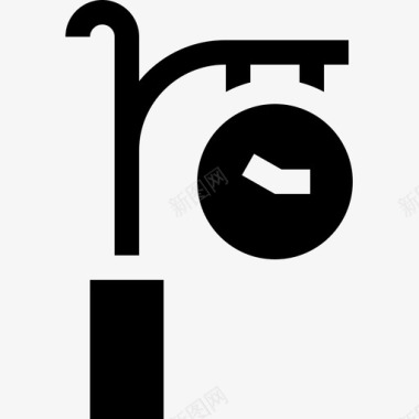 公共交通标识时钟公共交通18已填充图标图标