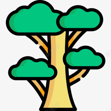 桉树树14线形颜色图标图标