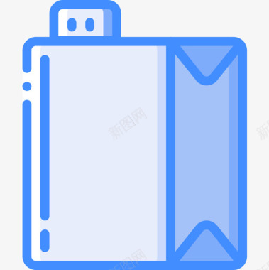 果汁容器4蓝色图标图标