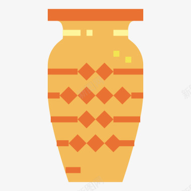 花瓶瓷器37扁平图标图标