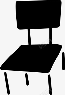 敬礼卡通学生椅子卡通学校图标图标