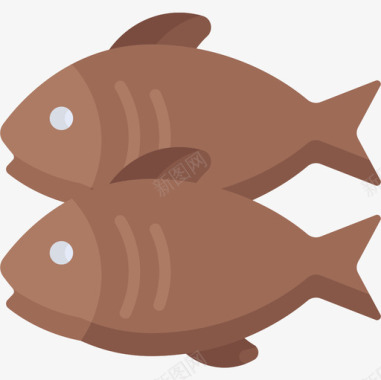 鱼营养4扁平图标图标