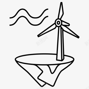 风力发电替代能源可再生能源图标图标