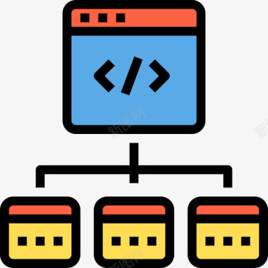 网站布局图标网站网页和优化4线颜色图标图标