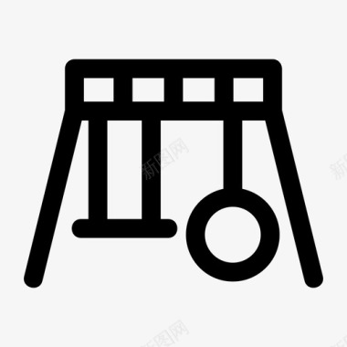 儿童娱乐项目荡秋千休息活动图标图标
