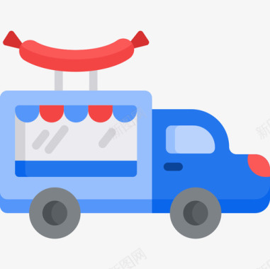 卡车食品运送平板车图标图标