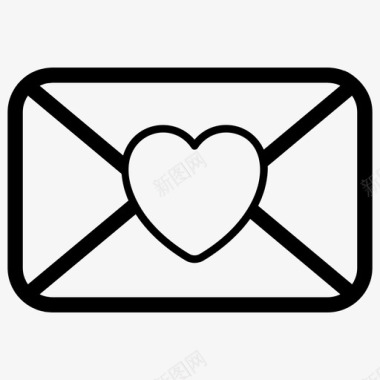 情书情人节邮件表情符号图标图标