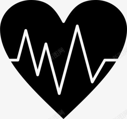 心电图红色心电图心跳心脏心电图图标图标