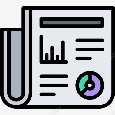 报告营销108彩色图标图标