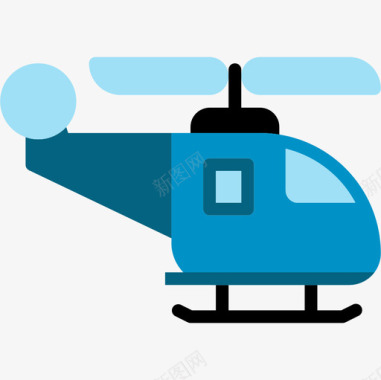 直升机直升机运输99扁平图标图标