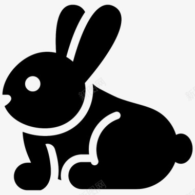 兔子动物啮齿动物图标图标