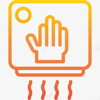 吹风机浴室19梯度图标图标