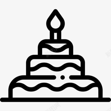 生日蛋糕生日蛋糕糖果店3直系图标图标