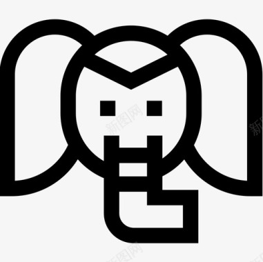 大象背影大象霍利10号直系图标图标