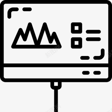 主机监视器网络主机40线性图标图标