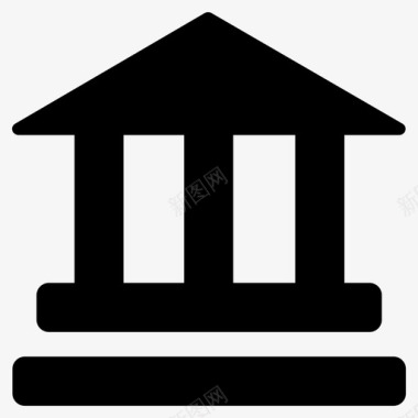 金融机构银行建筑存款图标图标