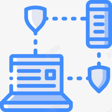 安全网络安全17蓝色图标图标