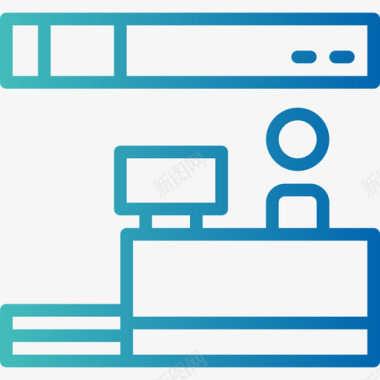 柜台68号机场梯度图标图标