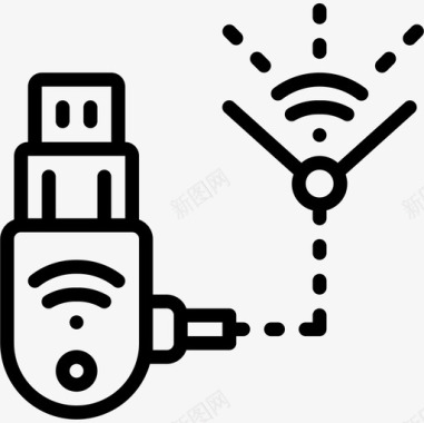公共标识安全Wifi网络安全13线性图标图标