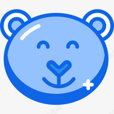 坐着的北极熊北极熊第九季蓝色图标图标