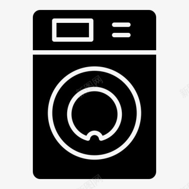 洗衣机洗衣机清洁卫生图标图标
