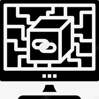 互联网区块链软件区块链28固态图标图标