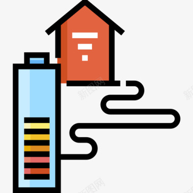 电池电量图标电池电量domotics28线性颜色图标图标