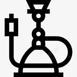 直管水烟夜直管图标高清图片