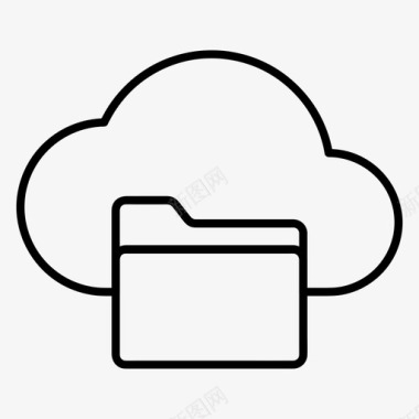 云存储云文件夹数据联机图标图标
