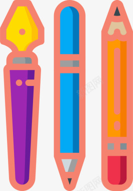 黄金分割线铅笔文具60线颜色图标图标