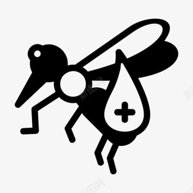 蚊虫叮咬疟疾图标图标