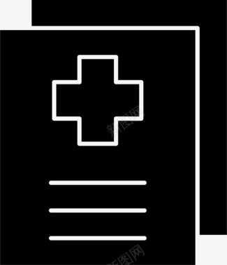 健康保险医疗文件医院图标图标