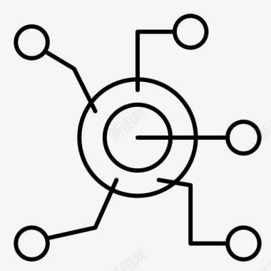 社交媒体海报数据圈子连接图标图标