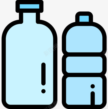 瓶包装4线性颜色图标图标