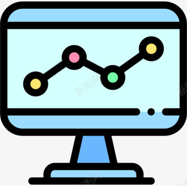 占比分析分析数据库和服务器11线性颜色图标图标