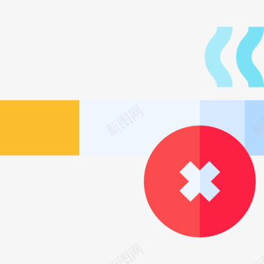 禁止吸烟矢量禁止吸烟新年杂烩3份平的图标图标
