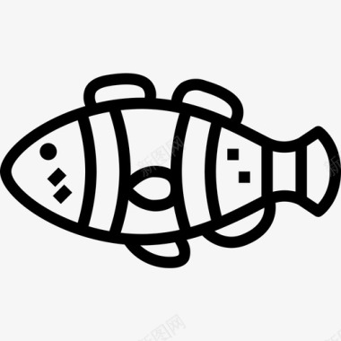 小丑鱼水族馆直系图标图标