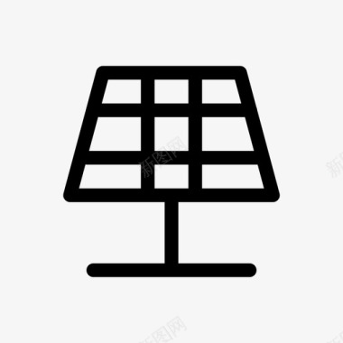 抑制再生太阳能板建筑和城市可再生能源图标图标